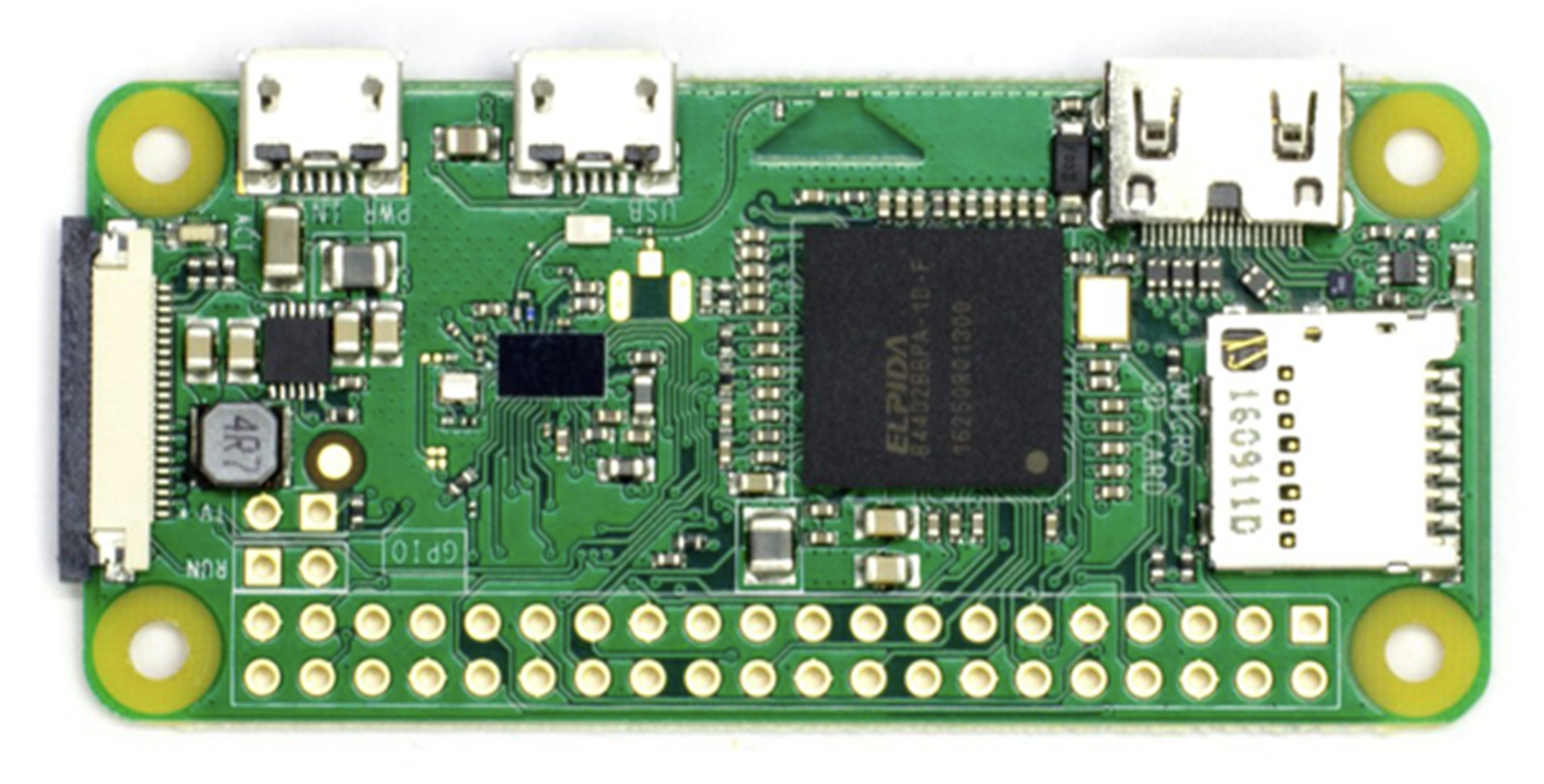 Raspberry Pi Zero W - a 6.5cm x 3cm big computer that can be powered by an old micro-USB phone charger.