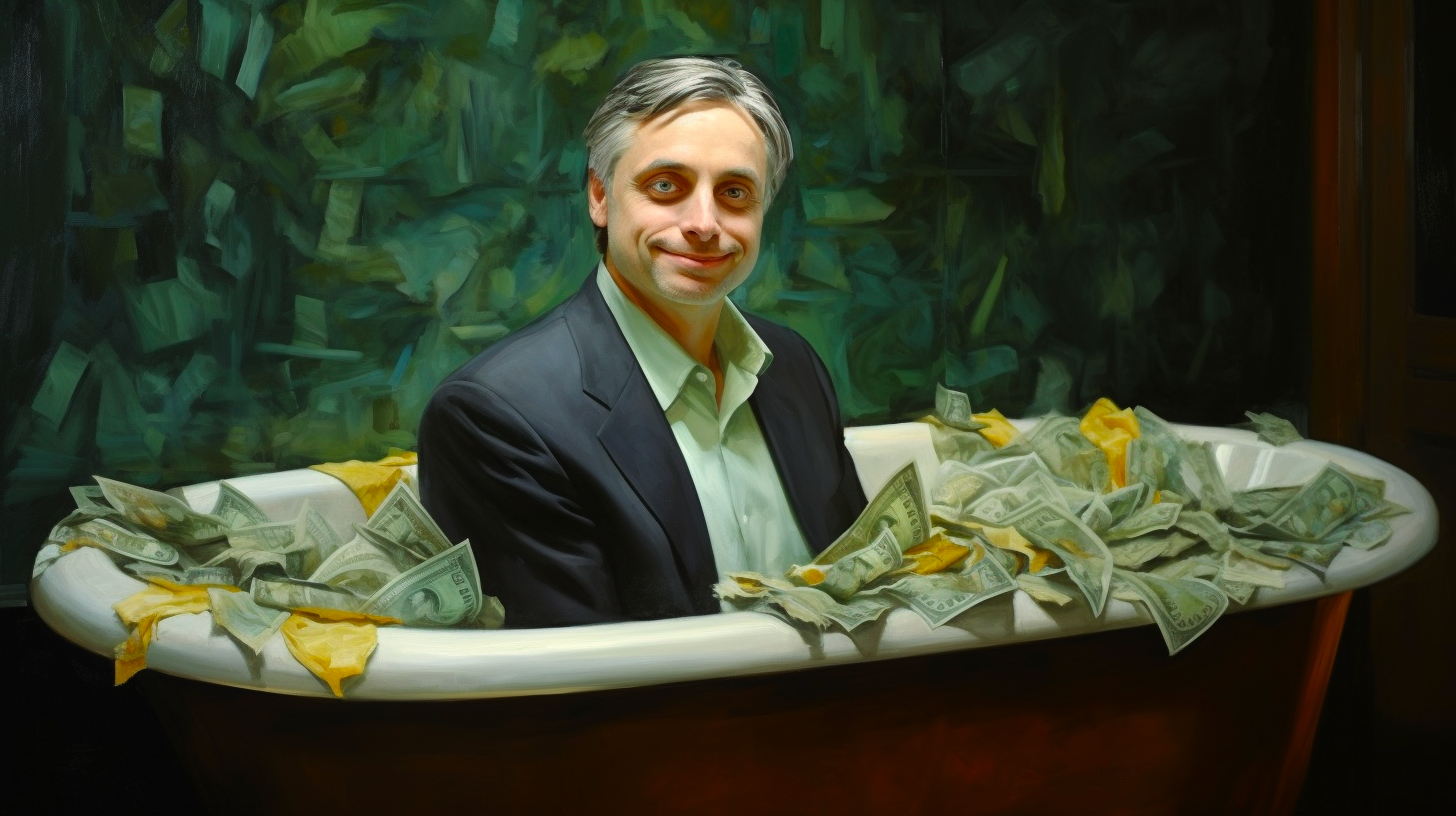 John Riccitiello in his happy place (presumably)