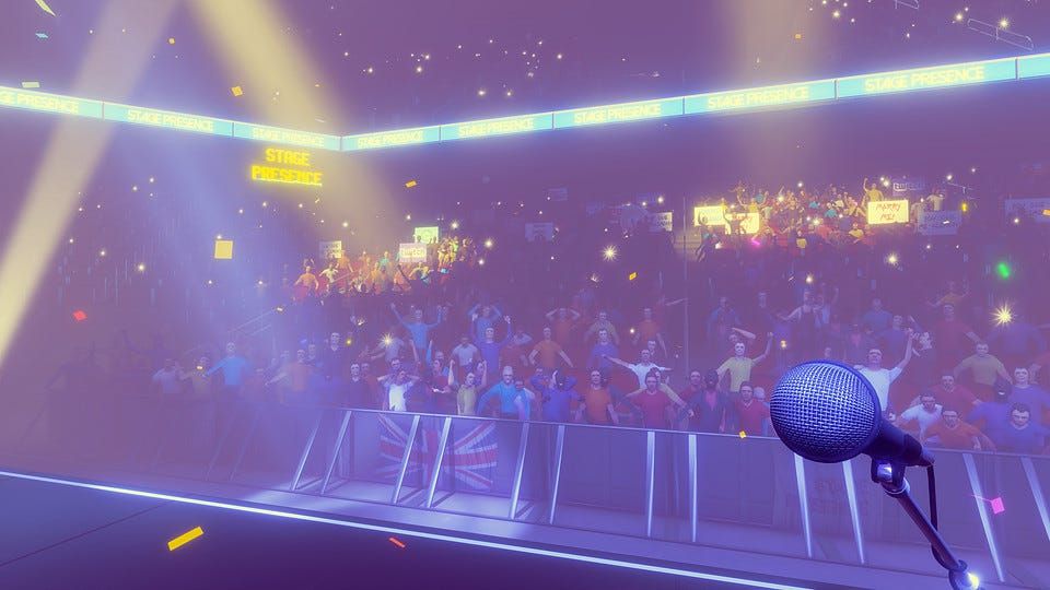 Up on stage in Stage Presence