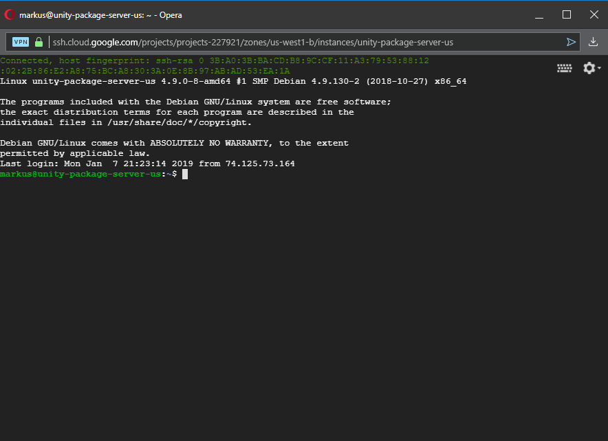 This is how we talk to our debian linux server